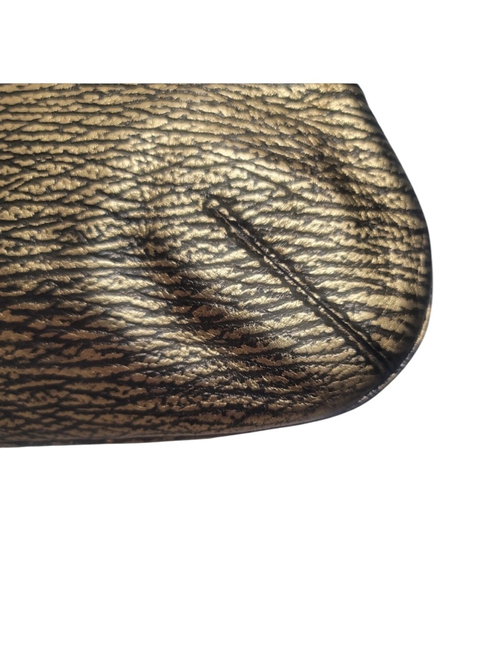 YVES SAINT LAURENT Metallic Gold Textured Leather Hobo Bag - Archival YSL - Picture 9 of 15
